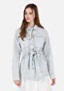 thumb-Afficher les détails de Veste De Blazer Bleu Regular Fit Manches Longues  Femme