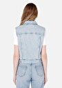 thumb-Afficher les détails de Gilet Bleu Regular Fit Femme