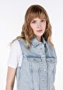 thumb-Afficher les détails de Gilet Bleu Regular Fit Femme