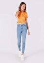 thumb-Afficher les détails de 759 Lara Pantalon Bleu   En  Skinny Fit Femme