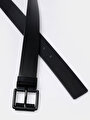 thumb-Afficher les détails de Ceinture Noir Modern Fit Homme