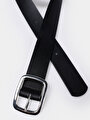 thumb-Afficher les détails de Ceinture Noir Modern Fit Femme