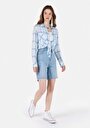 thumb-Afficher les détails de Short Bleu Regular Fit Femme