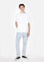 thumb-Afficher les détails de T-shirt À Manches Courtes Blanc Comfort Fit Droit Homme