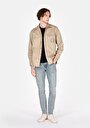 thumb-Afficher les détails de Chemise À Manches Longues Beige Comfort Fit Droit Gabardine Homme