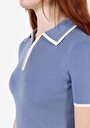 thumb-Afficher les détails de Tricot Bleu Slim Fit  Femme