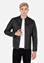 thumb-Afficher les détails de Veste Pu Anthracite   Slim Fit Homme
