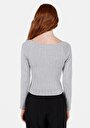 thumb-Afficher les détails de Chemisier À Manches Longues Gris Slim Fit Femme