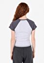 thumb-Afficher les détails de T-shirt À Manches Courtes Gris Slim Fit Imprimé Femme
