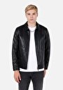 thumb-Afficher les détails de Veste Pu Noir   Regular Fit Homme