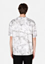 thumb-Afficher les détails de T-shirt À Manches Courtes Gris Oversize Fit Imprimé Homme