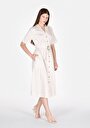 thumb-Afficher les détails de Robe Ecru Regular Fit    Femme