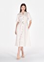 thumb-Afficher les détails de Robe Ecru Regular Fit    Femme