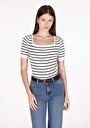 thumb-Afficher les détails de Tricot Blanc Slim Fit  Femme