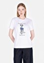 thumb-Afficher les détails de T-shirt À Manches Courtes Blanc Regular Fit Imprimé Femme