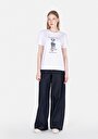 thumb-Afficher les détails de T-shirt À Manches Courtes Blanc Regular Fit Imprimé Femme