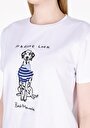 thumb-Afficher les détails de T-shirt À Manches Courtes Blanc Regular Fit Imprimé Femme