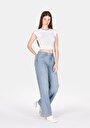 thumb-Afficher les détails de 970 Berry Pantalon    En Jean Regular Fit Femme