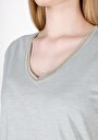 thumb-Afficher les détails de T-shirt À Manches Courtes Vert Regular Fit Droit Femme