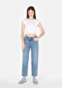 thumb-Afficher les détails de 884 Lauren Pantalon    En Jean Straight Fit Femme
