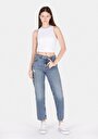 thumb-Afficher les détails de 884 Lauren Pantalon    En Jean Straight Fit Femme