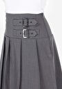 thumb-Afficher les détails de Jupe Gris Regular Fit Imprimé Camisole Mini Femme