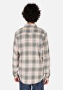 thumb-Afficher les détails de Chemise À Manches Longues Beige Regular Fit Plaid Sergé Homme