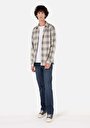 thumb-Afficher les détails de Chemise À Manches Longues Beige Regular Fit Plaid Sergé Homme