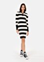 thumb-Afficher les détails de Robe Noir Slim Fit Manches Longues Mdi Tricots Femme