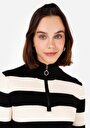 thumb-Afficher les détails de Robe Noir Slim Fit Manches Longues Mdi Tricots Femme