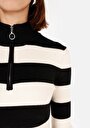thumb-Afficher les détails de Robe Noir Slim Fit Manches Longues Mdi Tricots Femme