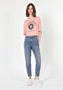 thumb-Afficher les détails de 896  Maria Pantalon Denim Tapered Leg  En  Mom Fit Femme