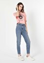 thumb-Afficher les détails de 896  Maria Pantalon Denim Tapered Leg  En  Mom Fit Femme
