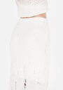thumb-Afficher les détails de Jupe Ecru Slim Fit Jakarli Supreme Mdi Femme