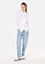 thumb-Afficher les détails de Chemise À Manches Longues Blanc Relaxed Fit Droit Popeline Femme
