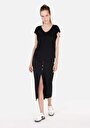 thumb-Afficher les détails de T-shirt À Manches Courtes Noir Regular Fit Droit Femme