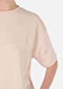 thumb-Afficher les détails de T-shirt À Manches Courtes Beige Regular Fit Droit Femme