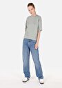 thumb-Afficher les détails de T-shirt À Manches Courtes Vert Regular Fit Droit Femme