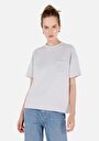 thumb-Afficher les détails de T-shirt À Manches Courtes Gris Regular Fit Imprimé Femme