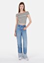 thumb-Afficher les détails de 885 Camellia Pantalon Denim Straight Leg High Rise En Jean Straight Fit Femme