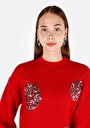 thumb-Afficher les détails de Pull Rouge Regular Fit Manches Longues  Femme