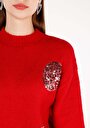 thumb-Afficher les détails de Pull Rouge Regular Fit Manches Longues  Femme
