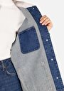 thumb-Afficher les détails de Veste De Blazer Bleu Regular Fit Manches Longues  Femme