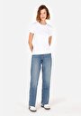thumb-Afficher les détails de 955 Anemon Pantalon Denim   En  Straight Fit Femme