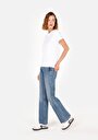 thumb-Afficher les détails de 955 Anemon Pantalon Denim   En  Straight Fit Femme