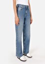 thumb-Afficher les détails de 955 Anemon Pantalon Denim   En  Straight Fit Femme