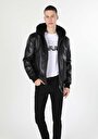 thumb-Afficher les détails de Veste Pu Noir   Regular Fit Homme
