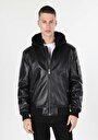 thumb-Afficher les détails de Veste Pu Noir   Regular Fit Homme