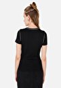 thumb-Afficher les détails de T-shirt À Manches Courtes Noir Slim Fit Droit Femme