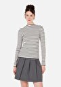 thumb-Afficher les détails de T-shirt À Manches Longues Blanc Slim Fit  Femme
